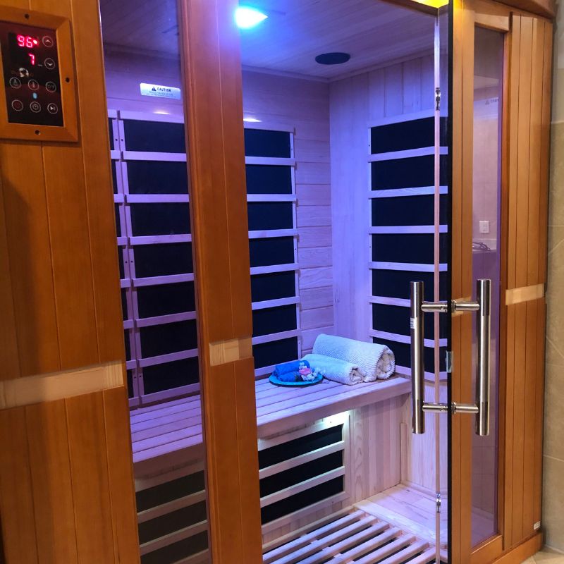 Private infrared sauna room at Dream Spa